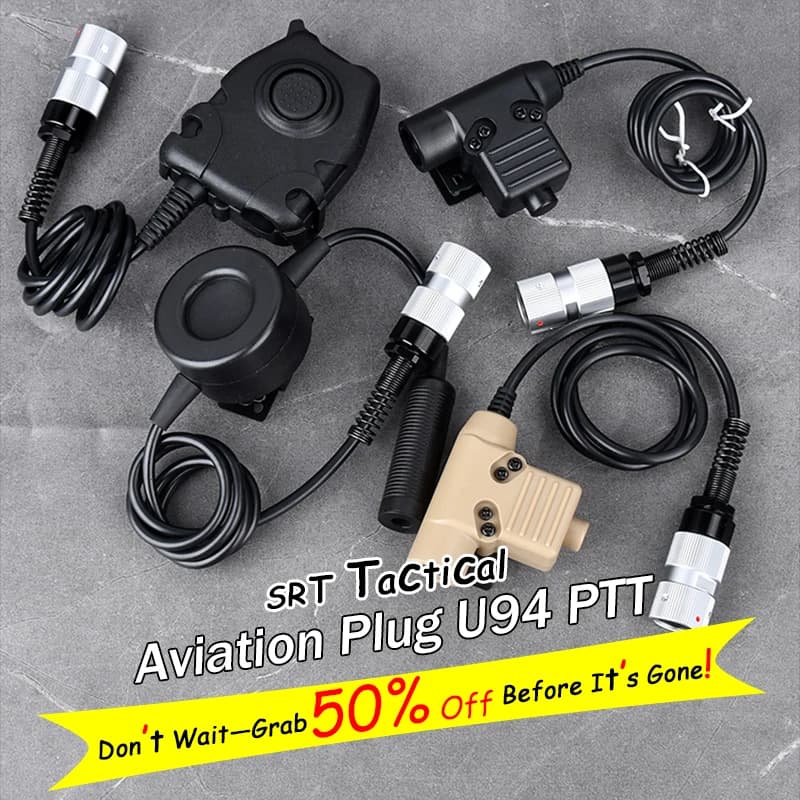 WADSN Aviation Plug für Kenwood PTT, 7,0-mm-Stecker, passend für PRC-152/148 Dummy-Modell, U94 und Baofeng Walkie-Talkie, Civilian Military V
