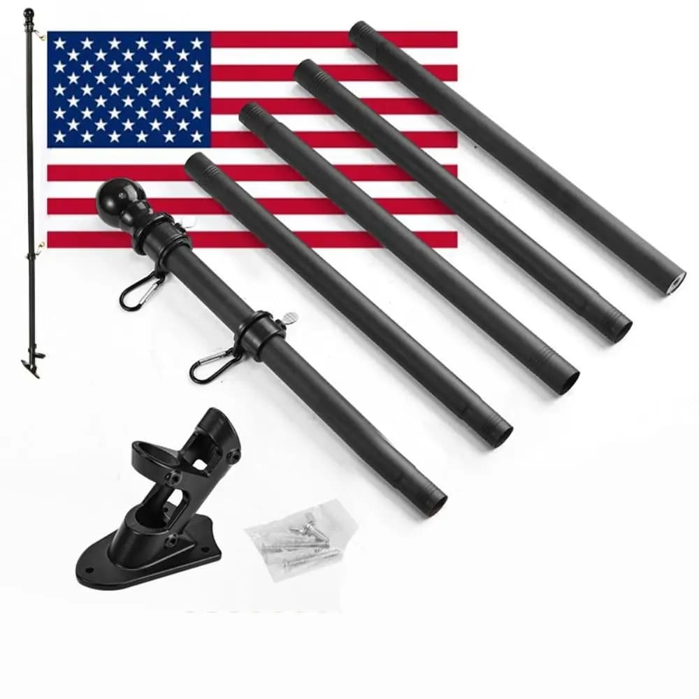 Wand halterung Teleskop Fahnenstange Top Haus Wand halterung Basis 6ft Ständer Fahnenmast zusammen klappbaren Hof Banner halter