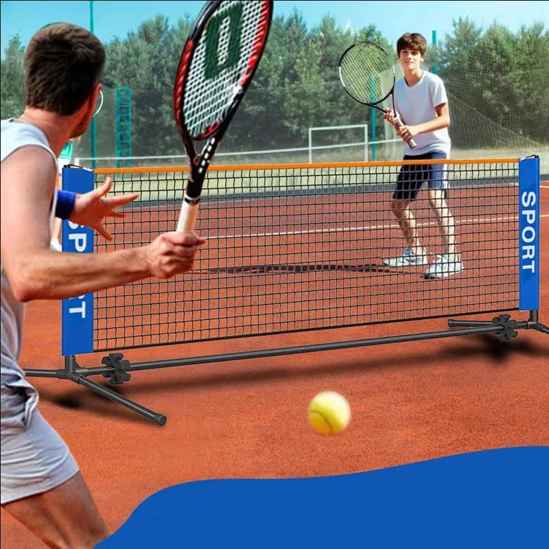 1 Stück tragbares Tennis- und Badmintonnetz, 3,1 m breit, ideal für Gärten, Fächer, Strände, Hinterhöfe, Innen-/Außenbereich, Regale nicht im