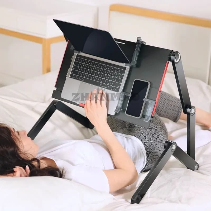Flache Liegung auf dem Bett, Laptop-Schreibtisch, faltbarer Tablet-Ständer, verstellbar und beweglich, Schreibtisch zum Liegen, Schreibtisch