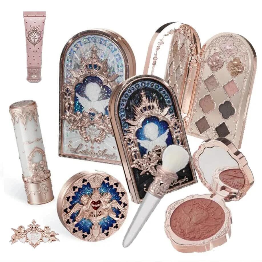 Flower Know Little Angel Collection Make-up-Geschenkbox, Lidschatten, Rouge, Creme, matt, Lippenstift, Textmarker, komplettes Kit, alles in einem