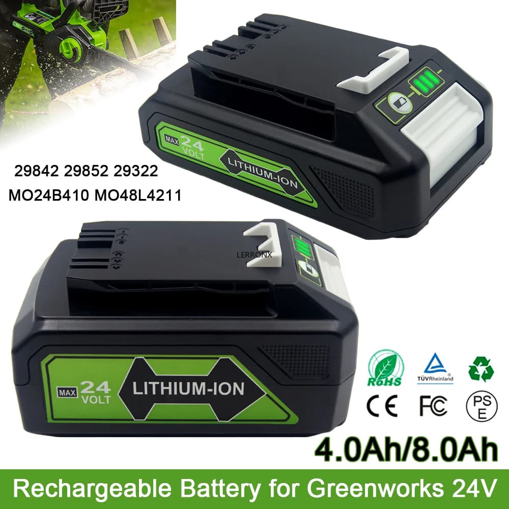 24V 8000mAh/4000mAh Li-Ionen-Akku für Green works 24V 48V Elektro werkzeuge mo24b410 mo48l4211