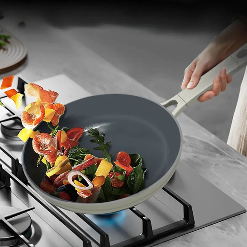Eier-Omelett-Bratpfannen, antihaftbeschichtete Keramik-Bratpfanne, Pfanne, gesunde Küche, Kochen, Kochpfanne, Pfannkuchen, Ei, Steak, Brattopf