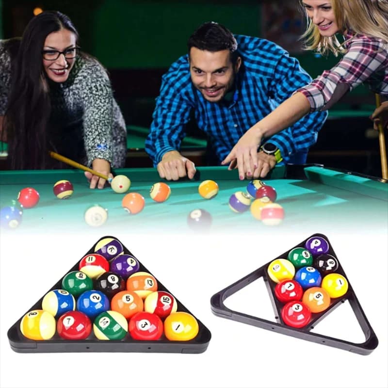 2-in-1-Billard-Dreieck-Ballständer, tragbare Installation, Kunststoff, dreieckiger Rahmen, Snooker-Zubehör, Pool-Bälle, Rahmenhalter