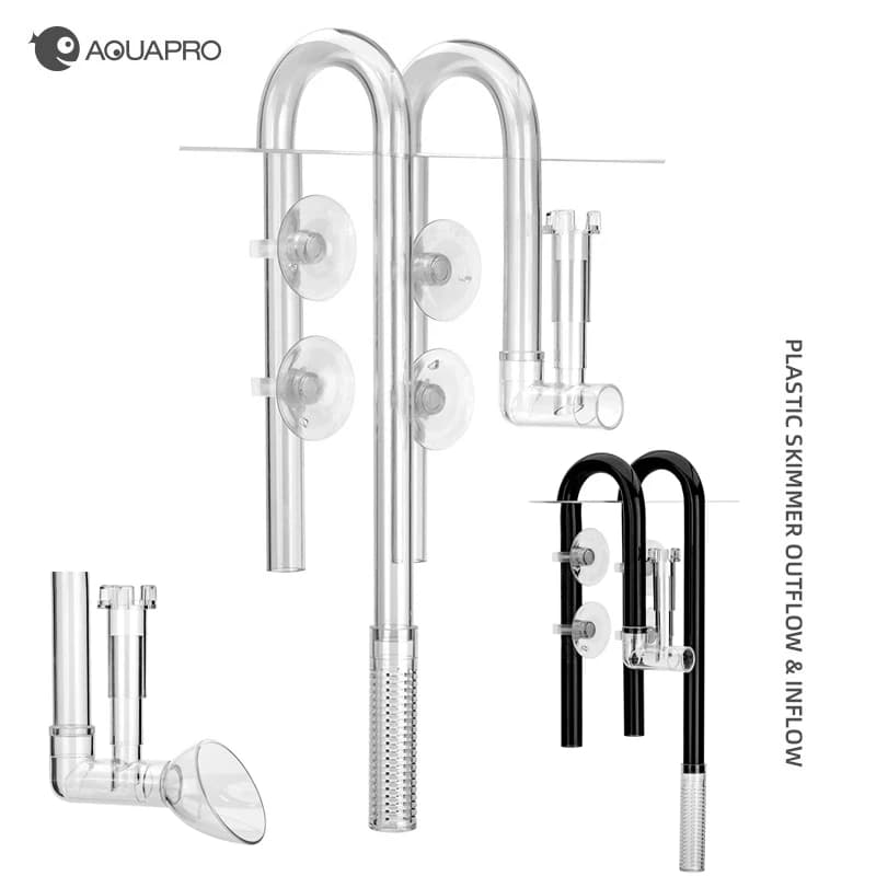 AQUAPRO Inflow Outflow Inlet Outlet Skimmer Lily Aquarium Zubehör Pflanzenrohr Aquarium Wasser Filtro Fishbowl Set Akvarium