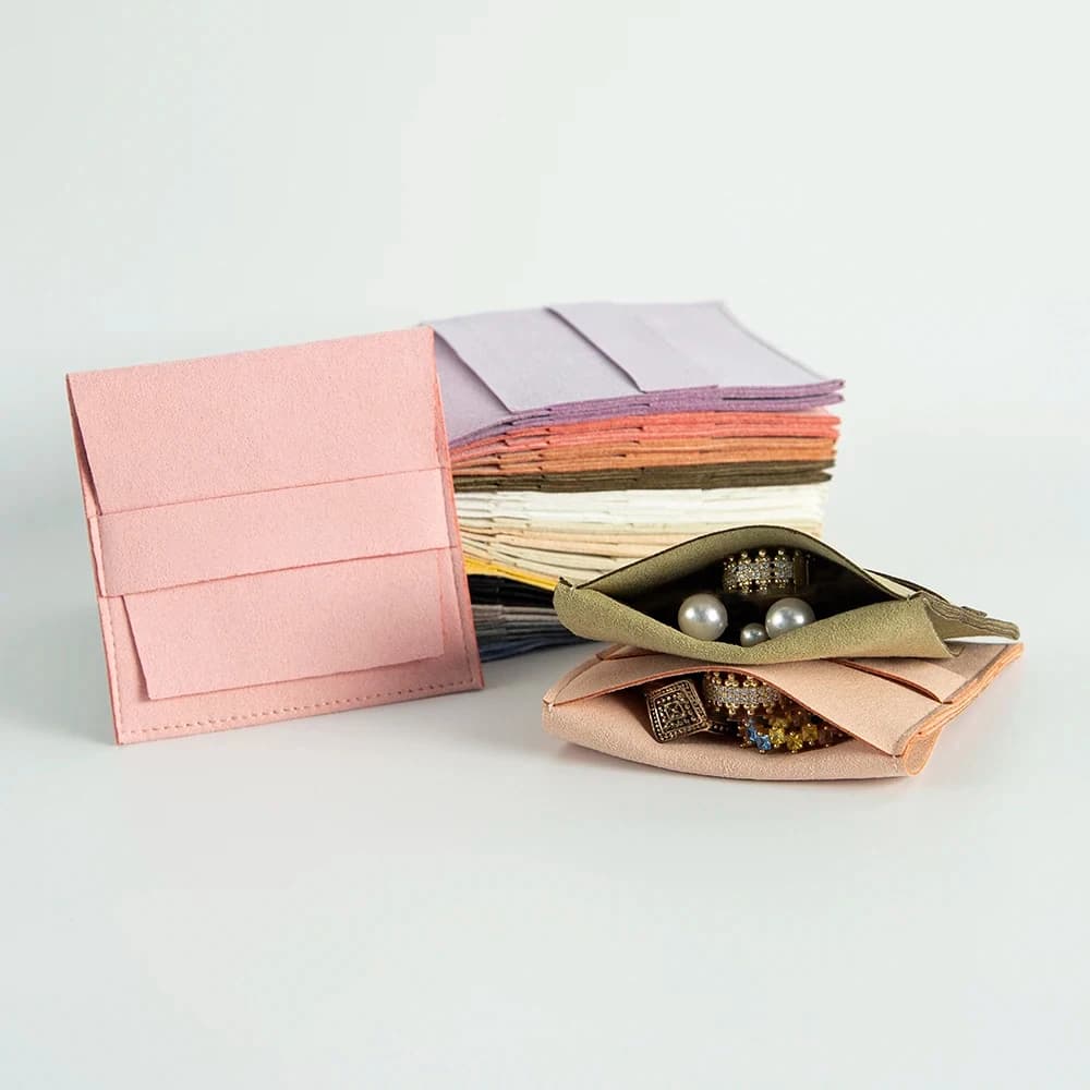 50 Mikrofaser-Schmuckbeutel, 8 x 8 cm, kleine Geschenktüten, Ringe, Umschläge, Schmuck, Ohrringe, Organizer, Verpackung, Hochzeitsgeschenke,