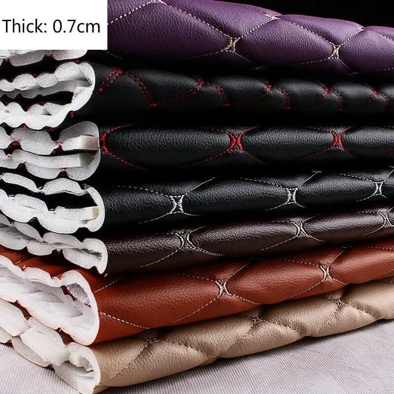 100 x 158 cm Kunstlederstoff, Schaumstoff, gesteppt, gepolstert, für den Auto-Innenraum, Sitzbezug, Sofakissen, verschleißfest, DIY