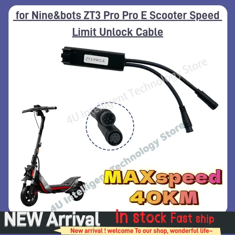 Elektroroller-Ersatzteile für Ninebot ZT3 Pro E-Scooter: Kabel zum Entsperren des Geschwindigkeitsbegrenzers, max. 40 km/h,
