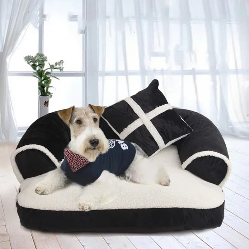 Weiche Hundebetten, Katzensofa, bestes Haustierhaus für kleine, mittelgroße Hunde, Katzennest, klassischer England-Stil, Winter, warmes Schlafbett,