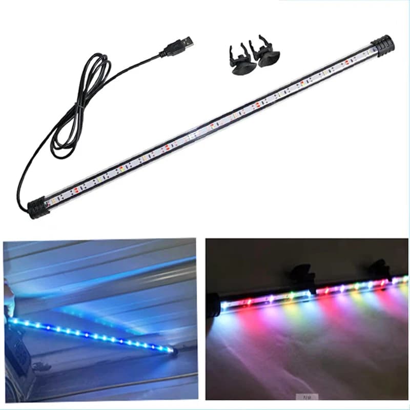 18-58 cm USB Stecker Aquarium Licht LED Wasserdichte Aquarium Licht Unterwasser Beleuchtung Tauch Lampe Anlage Wachsen lampe 110-240 V