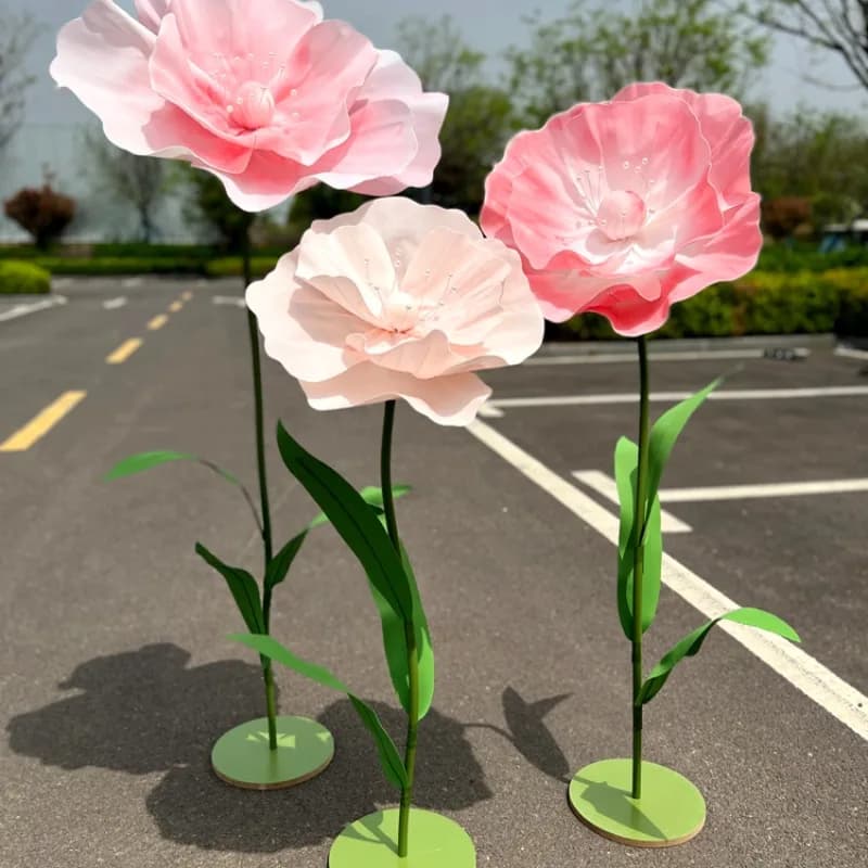 170 cm riesige künstliche Blumen, Mohn, Hochzeitsdekoration, Blumen, Hochzeit, Partyzubehör, Bühnenlayout, Straßenführer, Blumen, Heimdekoration