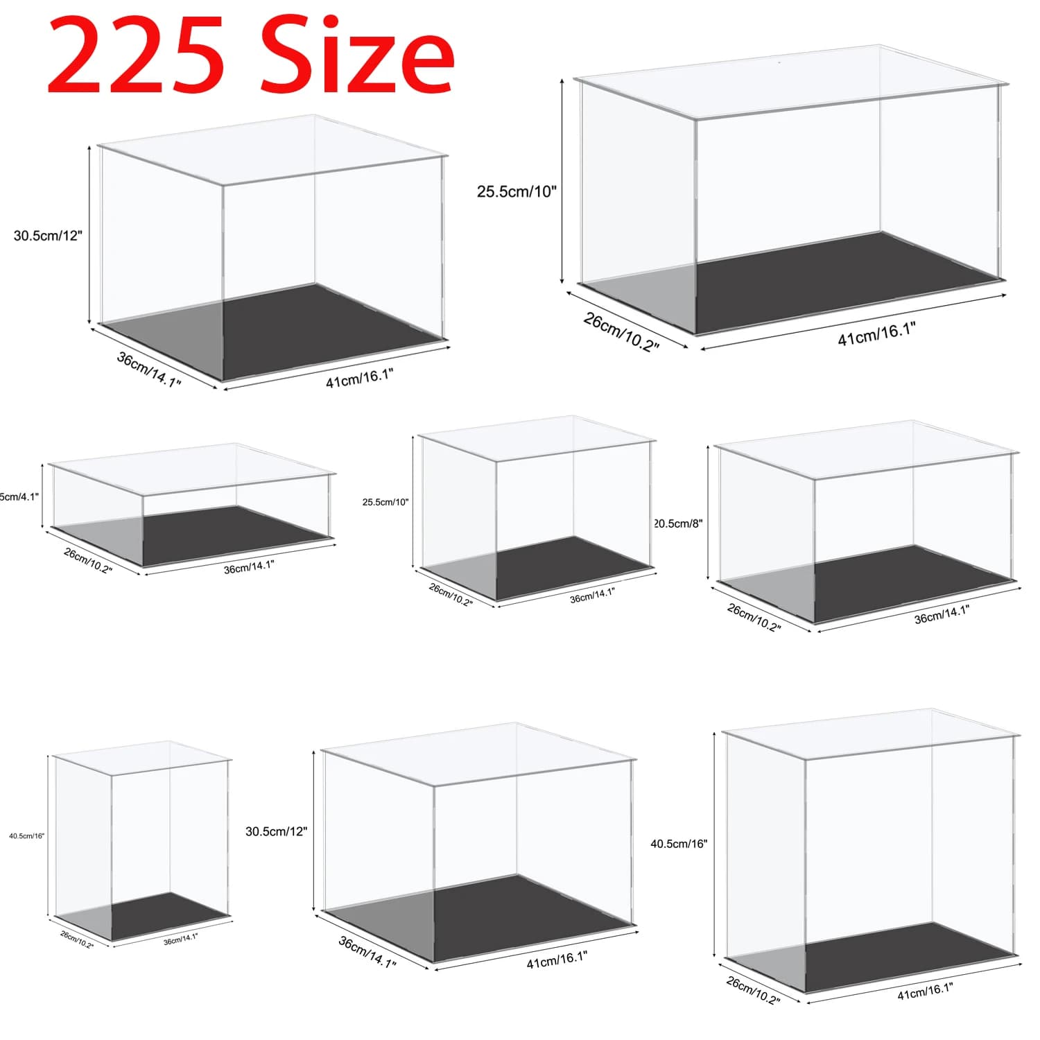 Acryl Vitrine Figuren Aufbewahrungsbox Klar Kleine Montage Staubdichte Vitrine für Bausteine, Spielzeugpuppen, Automodell