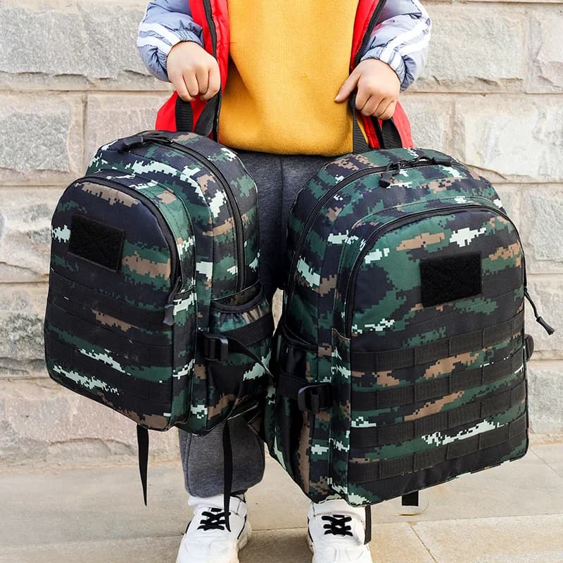 Kinder Taktischer Rucksack Kleine Schüler Schultasche Kinder Outdoor Wandern Reisen Sport Rucksack Sommer Camp Camouflage Rucksack