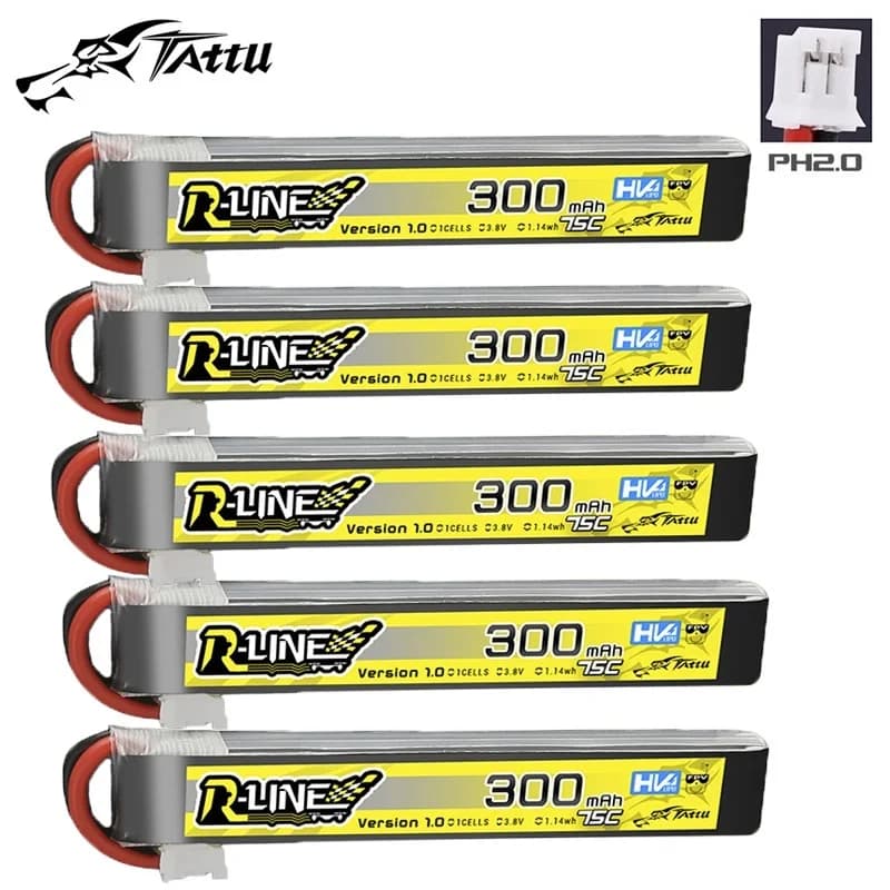 Tattu 300mah 75c 3,8 v lipo batterie für rc hubschrauber quadcopter fpv renn drohnen teile 1s wiederauf lad bares batterie ladegerät