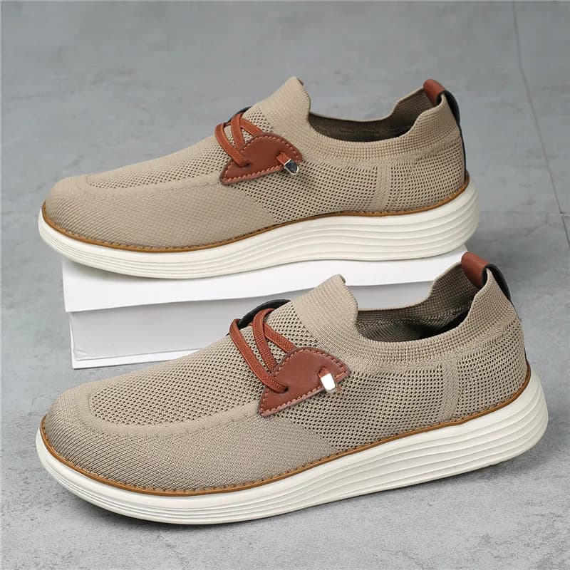 Sommer Männer Turnschuhe atmungsaktive Leder Freizeit schuhe Männer bequeme Mesh Männer Slipper Mesh Männer Schuhe Outdoor Walking Zapatos