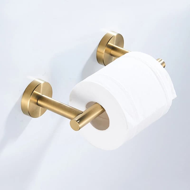 Drehbarer Toilettenpapierhalter aus Edelstahl 304 zur Wandmontage, goldfarben, Badezimmer-Haushaltszubehör