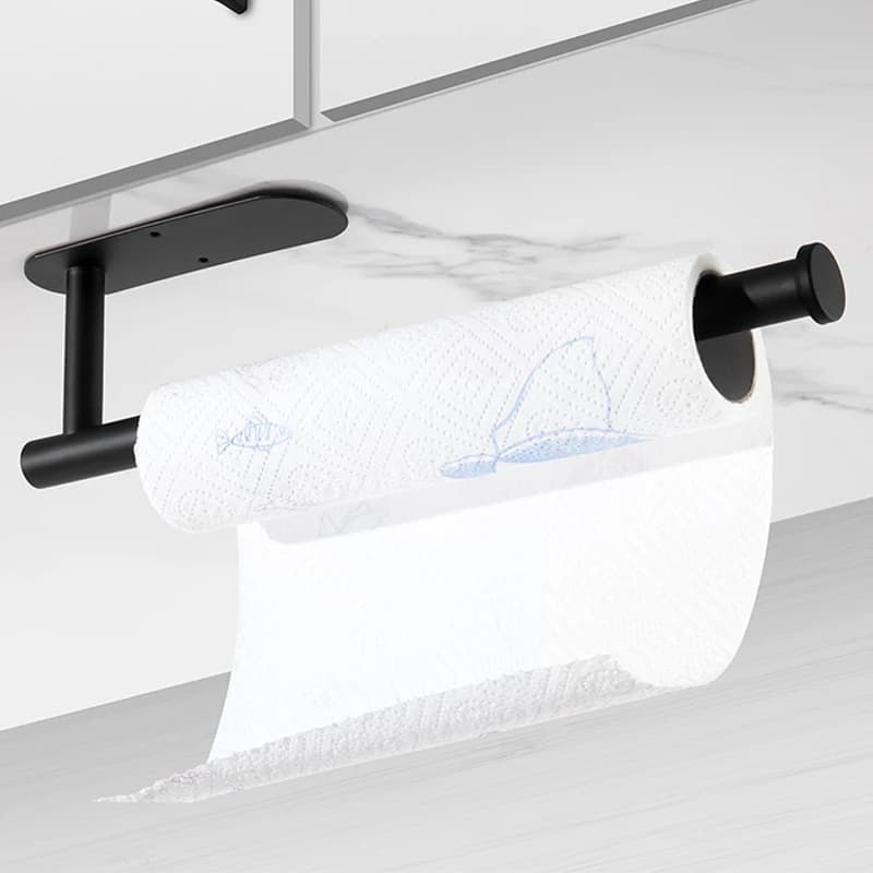 Kein Stanzen, Toilettenpapierhalter, Papierrolle, Handtuch-Frischfolien-Organizer, unter dem Schrank, Papierhandtuchhalter für Küche und Badezimmer