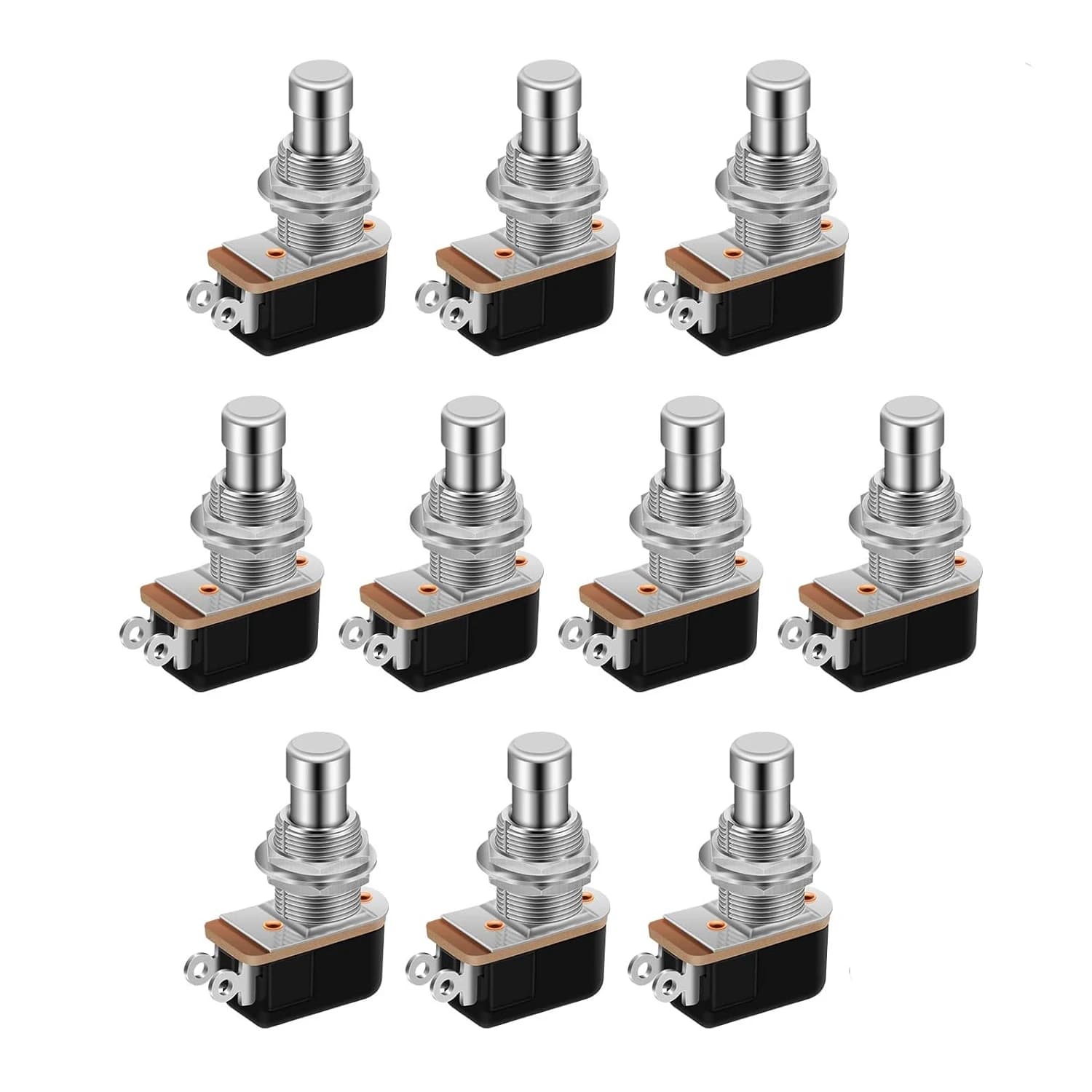 DaierTek 10PCS SPST Momentary Soft Touch Fuß Schalter Schließer 2 PIN Stomp Box Push Button Fußschalter für gitarre Effekt Peda