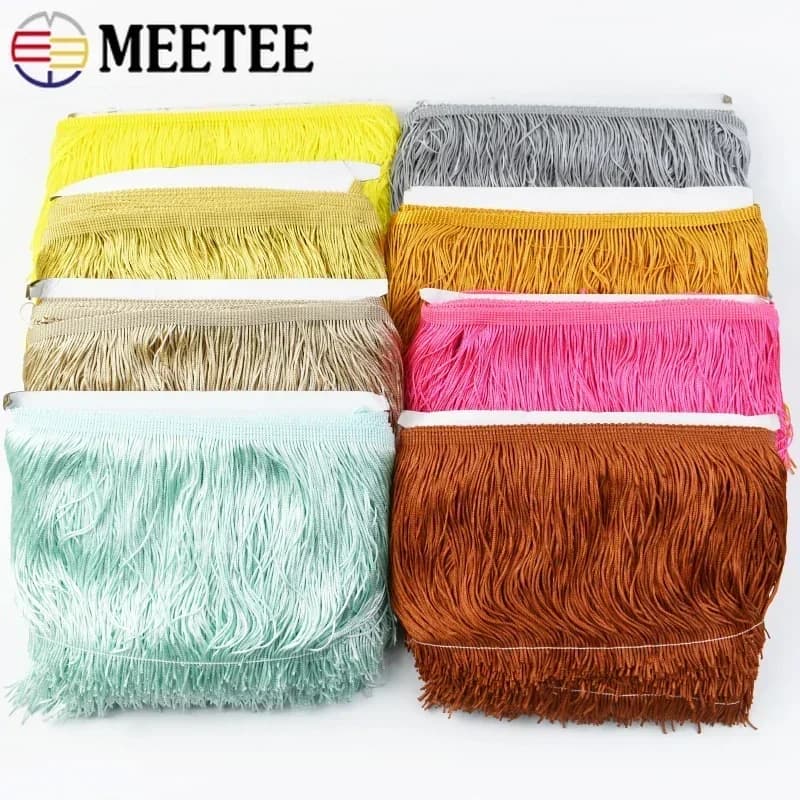 5/10Y 15/20/30cm Polyester Quastenborte für Näharbeiten, Lateinkleider, Gardinen, Dekoration, Spitzen, Fransen, DIY-Zubehör