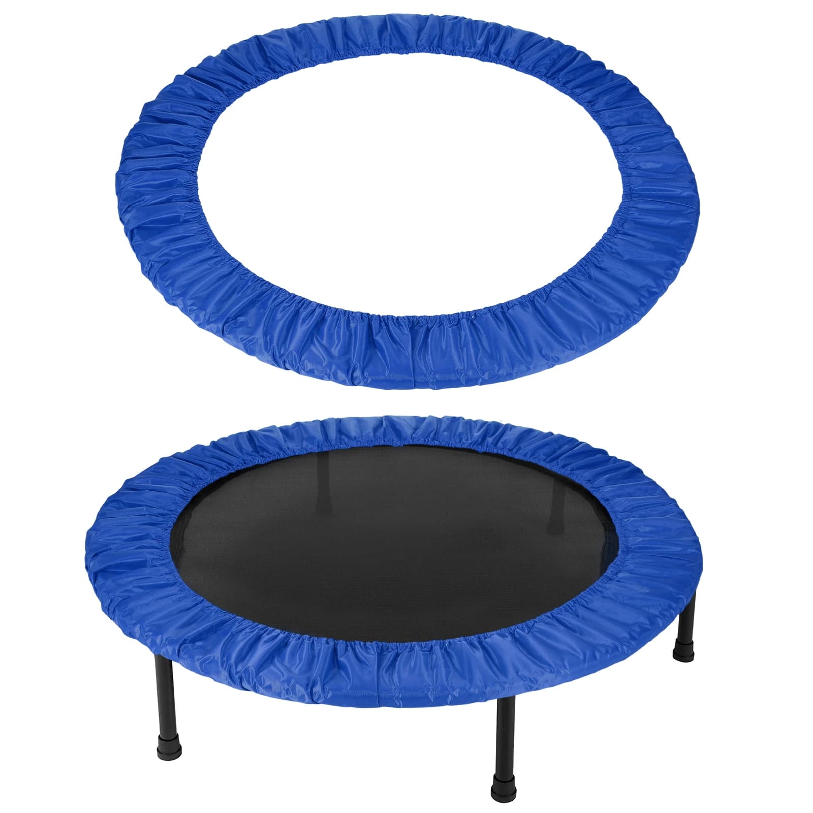 1 Stück 32-60 Zoll Trampolin-Federabdeckung, runde Ersatzabdeckung für kleine Trampoline, 6-10 Löcher, Sicherheitspolster-Ersatz für Heimfitness