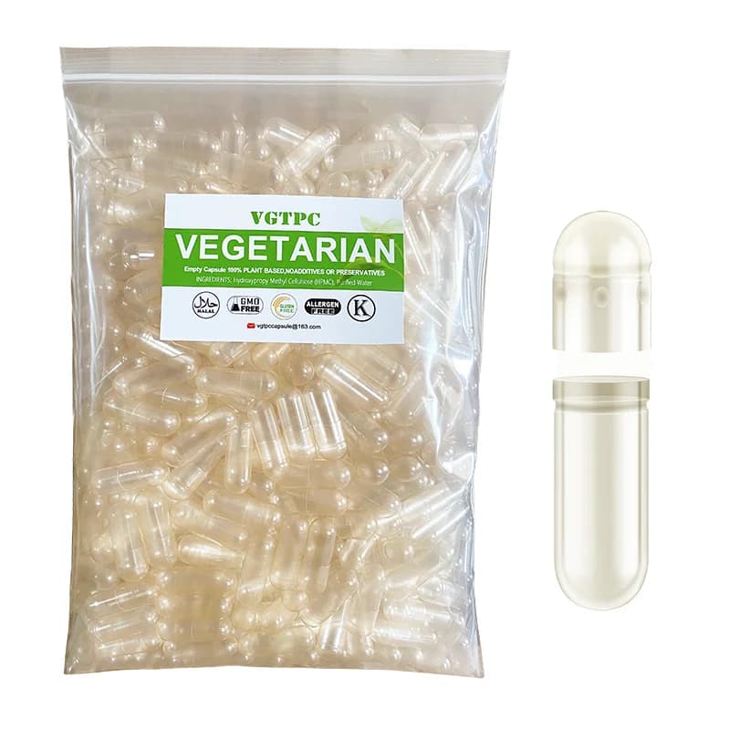 1000 Stück Größe 000 00 0, getrennte, verbundene vegane leere Kapseln vegetarische koschere Halal-HPMC-Hohlkapsel in Lebensmittelqualität