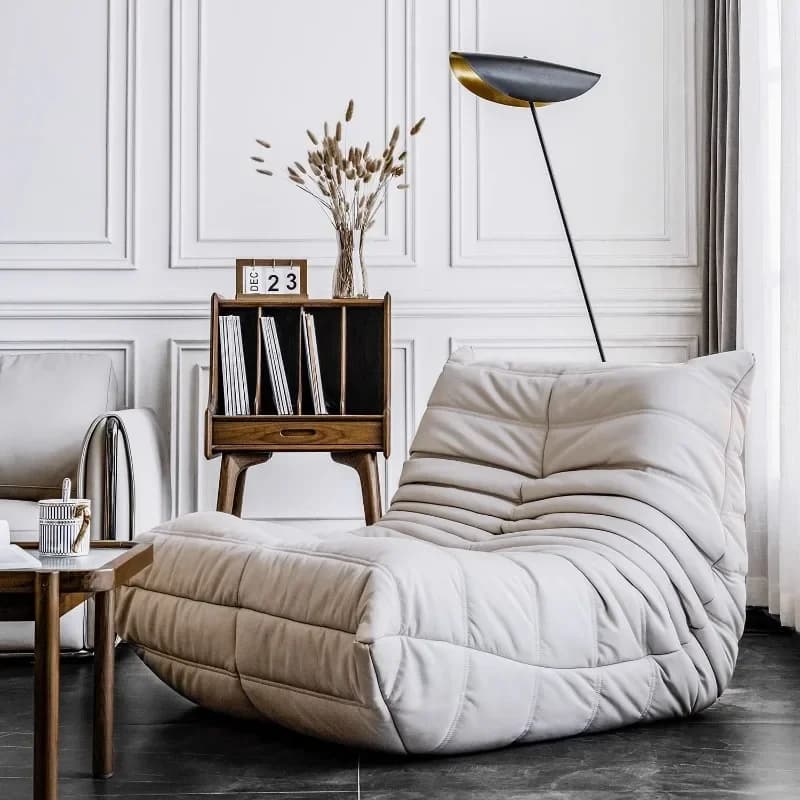 Luxuriöses Wohnzimmersofa, Furgle-Stuhl, weiches Wildleder, übergroßer Stuhl, faules Bodensofa für Wohnzimmer, Eckstuhl, Raupensofa