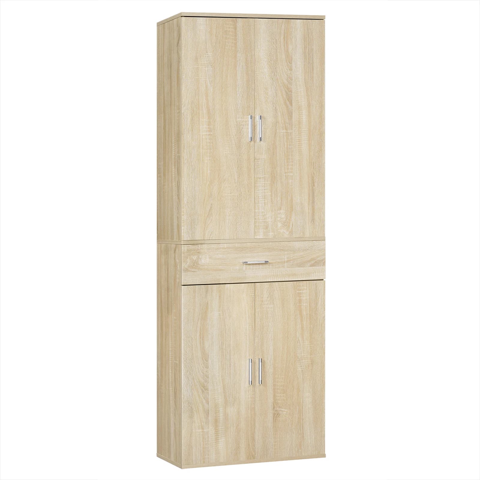 Aktenschrank mit Schubladen 60x180x34cm Hoher Büroschrank mit Tür Küchenschrank Aufbewahrungsmöbel Schreibtisch-Organizer