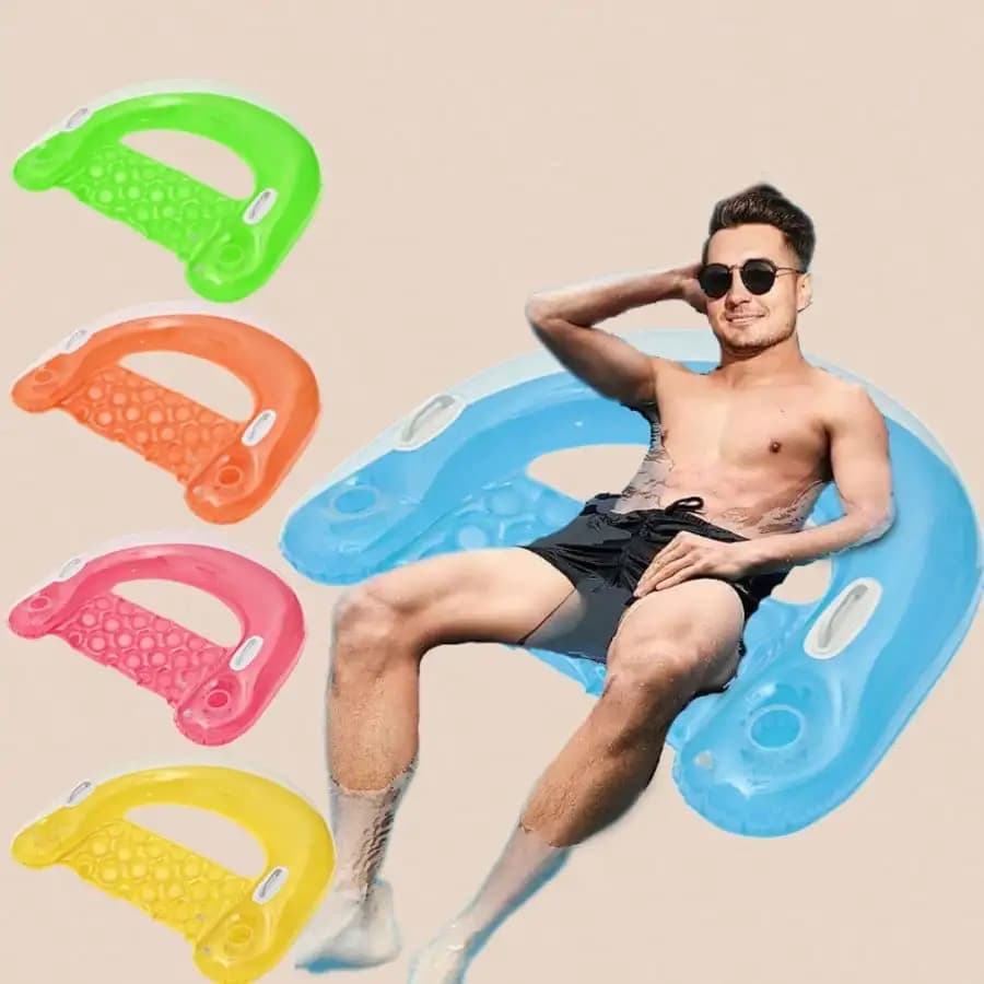 1 Stück Sommer-Schwimm-Luftmatratze, aufblasbare Wasserliege, Hängematte, Pool-Wassersport-Spielzeug, schwimmende Matte