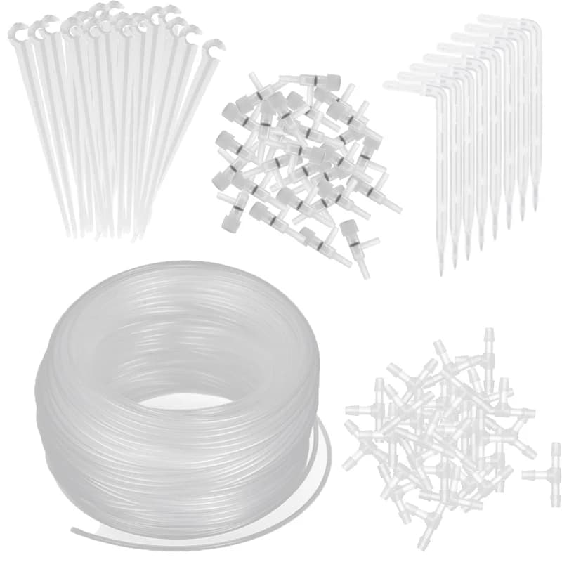 Transparente 1/4'' Biegung Pfeil Tropfer Regulierung Micro Tropf Bewässerung Kit Garten Wasser Anschluss 4/7mm Schlauch Tropfer Gewächshaus