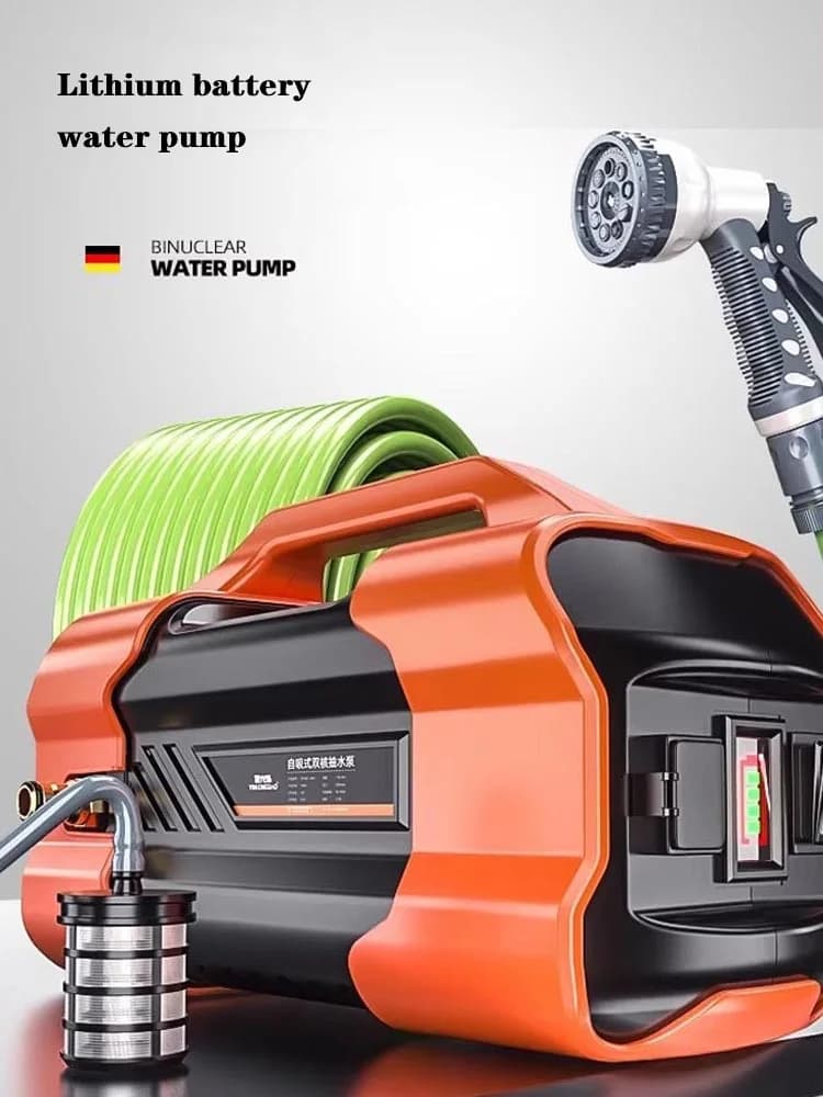 Tragbare wiederaufladbare Bewässerungsmaschine für den Außenbereich, Lithium-Batterie, Dual-Core-Wasserpumpe, ländliche Bewässerung von