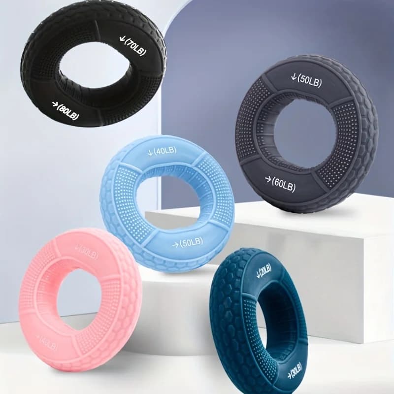Handgriffring mit Karpalexpander aus Silikon, Fingerring für Krafttraining, Muskelkraft und Bodybuilding, 20–80 Pfund
