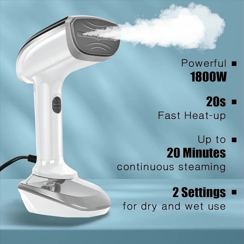 A76G-Professionelle Dampfglätter für Kleidung, 1800 W, leistungsstarker tragbarer Stoffdampfer, schnelle Aufheizplatte, EU-Stecker