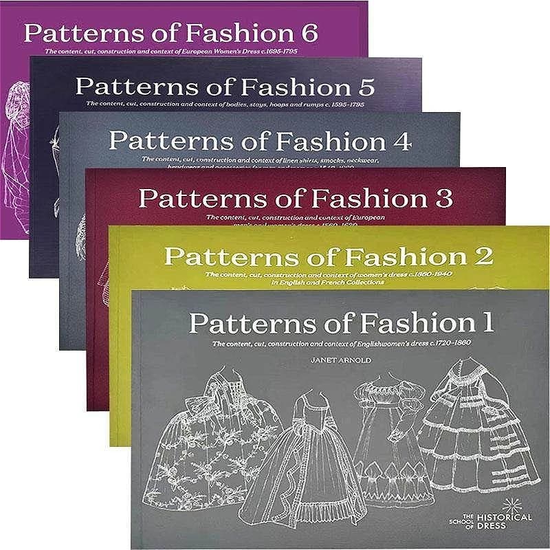 Modeschulungslehrbuch, Band 1-6: Europäische Vintage-Hofkleider, Schneiderei, Konstruktion und Hintergrund