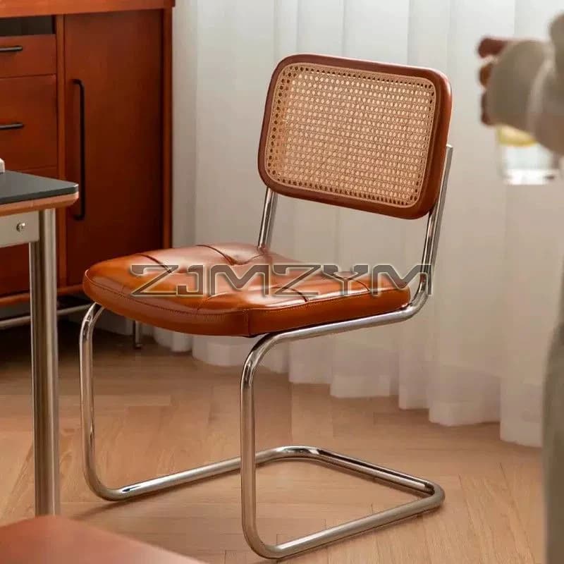 Nordic Rattan Gewebt Esszimmer Stuhl Kommerziell Restaurant Esszimmer Stuhl Make-Up Hocker Rustikalen Esszimmer Sitz Esstisch Stuhl