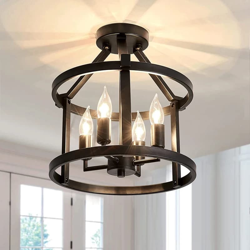 Retro American Vintage Kronleuchter Deckenleuchte Bauernhaus Wohnzimmer Esszimmer Veranda Lampe Küche Tischlampe E14 Pendelleuchte