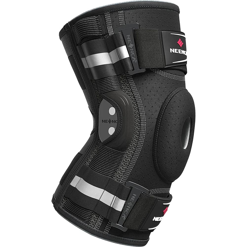 NEENCA Kniebandage mit Scharnier für Knieschmerzen, Kniestütze mit seitlichen Stabilisatoren, Linderung von Gelenkschmerzen, Arthritis,