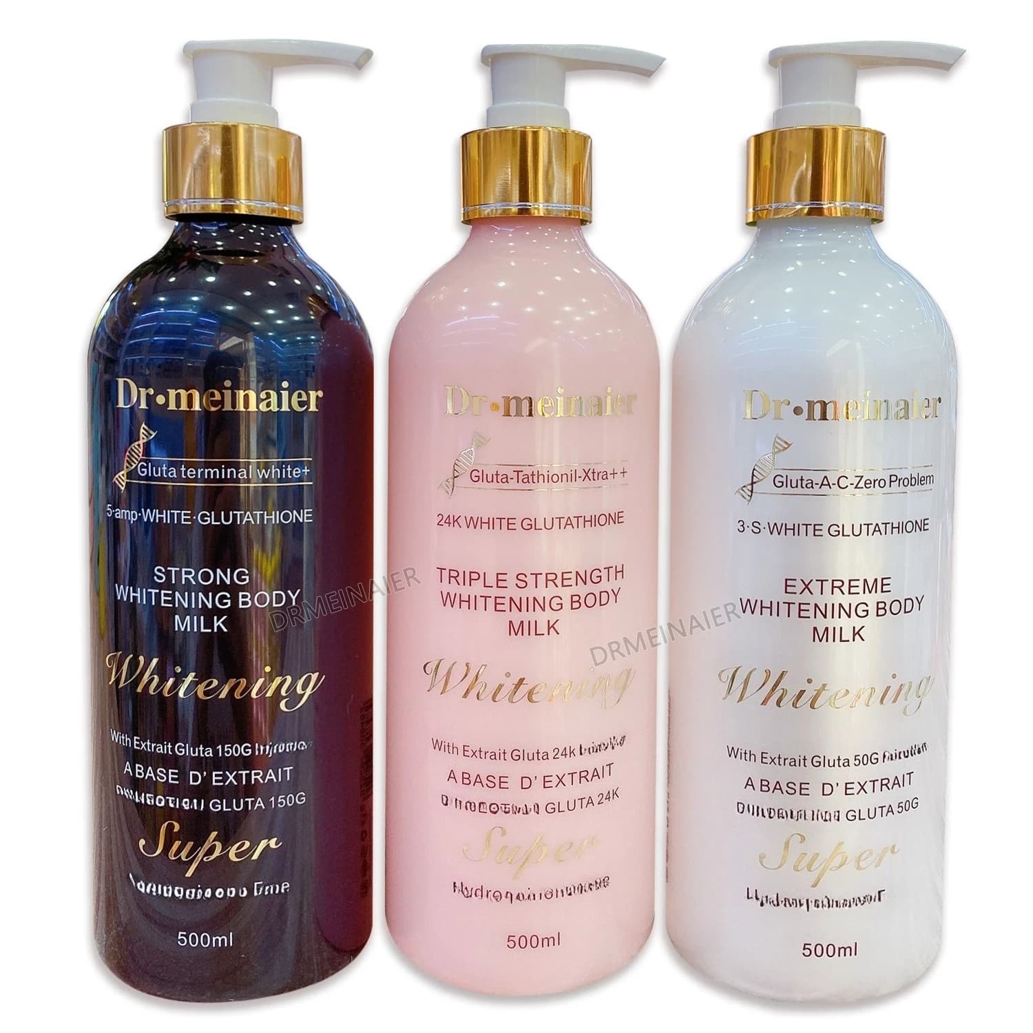 24K Gold Glutathion Whitening Body Lotion Feuchtigkeitsspendende, aufhellende und straffende Körpercreme