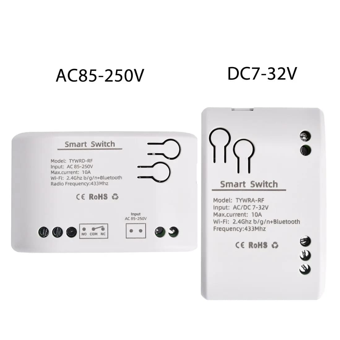 1CH Tuya Smart Fernbedienung Drahtlose Wifi Schalter Modul DC7-32V AC85-250V 2200W RF Empfänger 10A WiFi Relais DIY