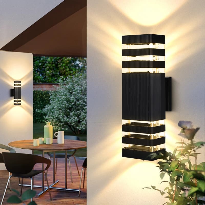 LED-Außenwandleuchten, E27, nach oben und unten, Außenwandleuchte, IP65, wasserdichte LED-Wandleuchte für Veranda, Haustür, Garten, Wandleuchte
