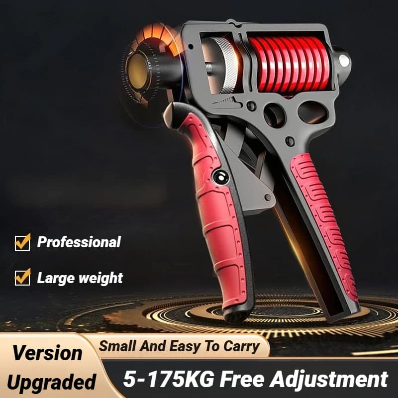 5-175 kg Verstellbarer Stahlfeder-Handtrainer, Griffkraftverstärker, Finger-Expander, Arm-, Handgelenk- und Unterarmtrainer