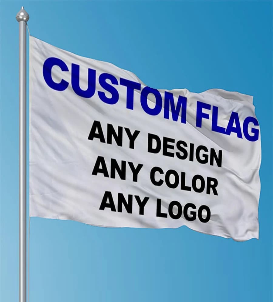 FLAGDOM 60 x 90 90 x 150 cm Flaggen und Banner, grafische, individuell bedruckte Flagge mit Schaftdeckel, Messingösen-Design, Outdoor-Dekoration