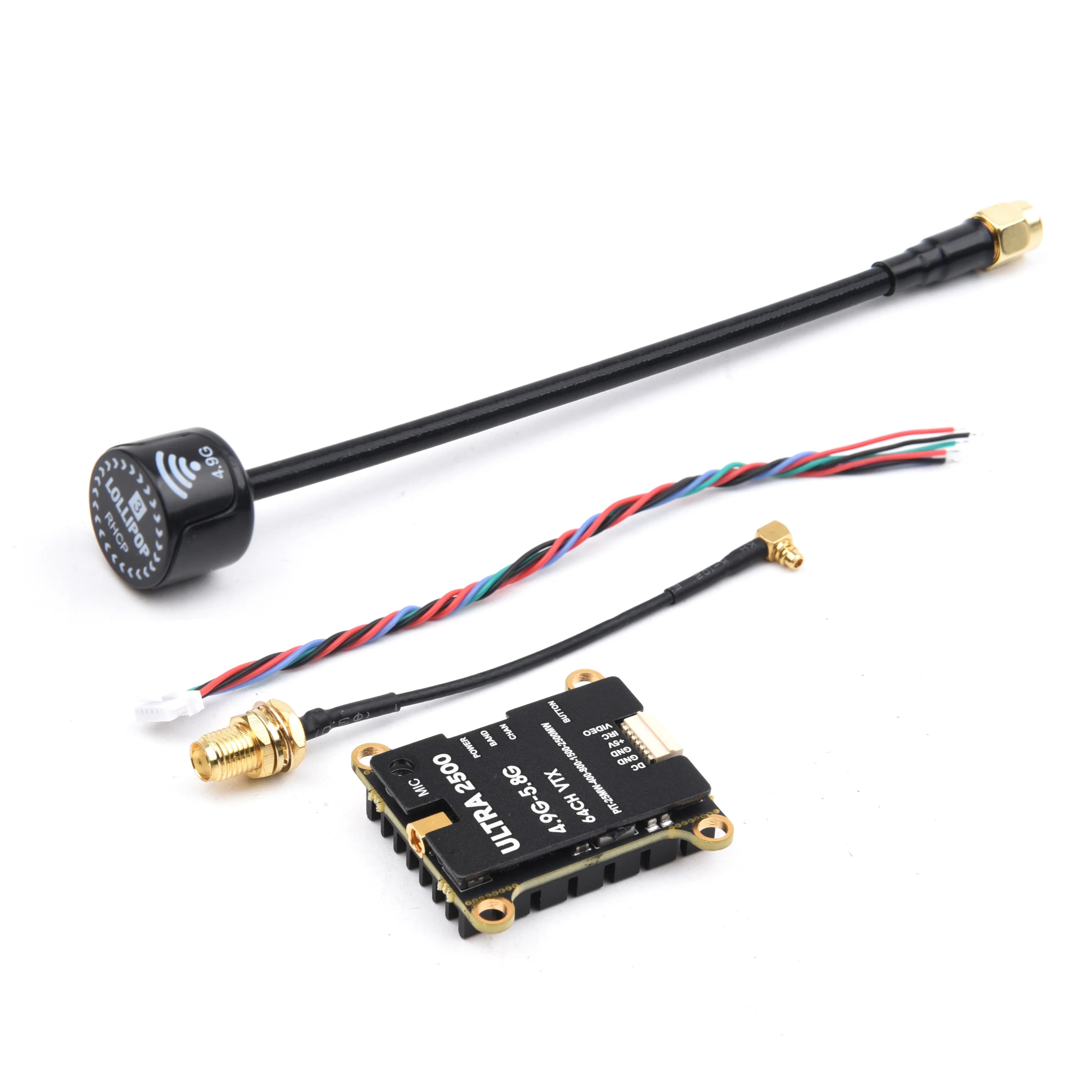 NEUER 64CH 4.9G-5.8G 1,6 W / 2,5 W FPV VTX Sender mit Antenne für FPV Racing Drone Frame mit großer Reichweite