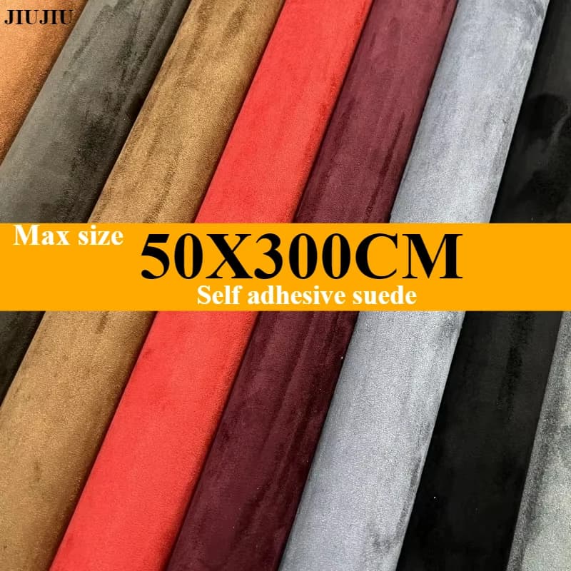 Max. 50 x 300 cm, selbstklebendes Leder, Wildleder, Stoff, Samtstoff, Türverkleidung, AB-Säule, DIY-Lederprozess für die Autorenovierung