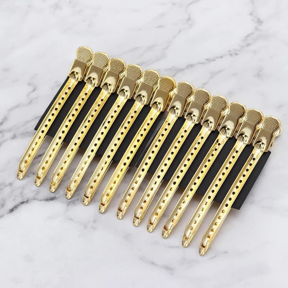 5/10Pcs Haarpflege Clips Edelstahl Friseur Schnitte Clips Schellen Für Friseur Barber Haar Schneiden Verwenden Styling werkzeuge