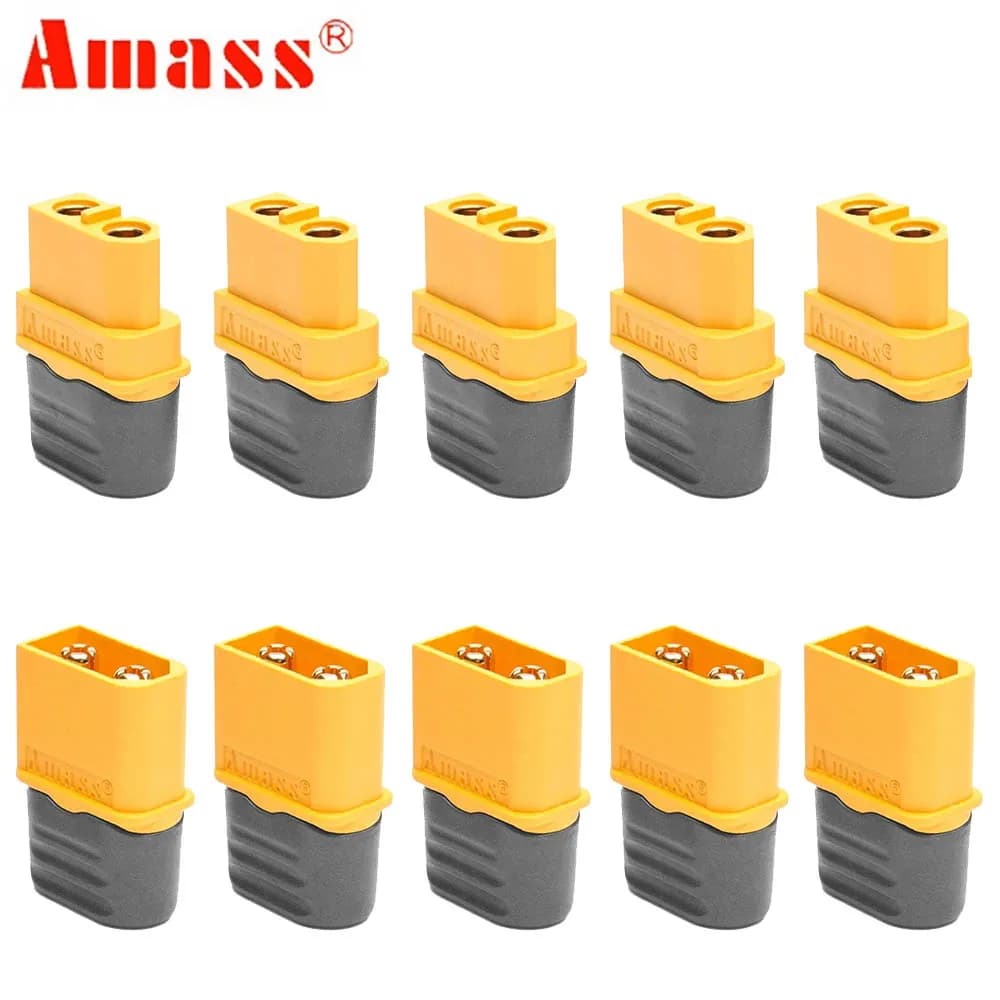 10 x Amass XT30 XT30U XT60 XT60H UH60 XT90 Bullet-Steckverbinder für RC Quadcopter FPV Racing Drone Lipo-Akku