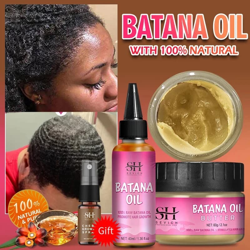 100 % Batana Hair Fast Growth Oil Set African Crazy Traction Alopecia Batana Haarmaske Anti Hair Break Haarwuchsbehandlung