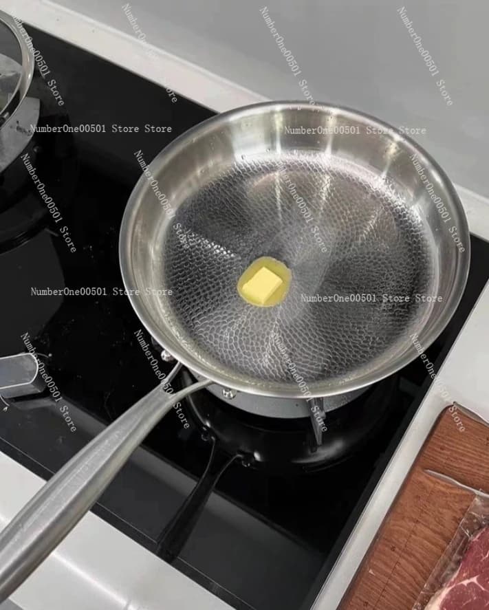 Reine Titan-Bratpfanne Ohne Beschichtung Antihaft-Steakpfanne für Induktionsherd Gesundes Kochgeschirr