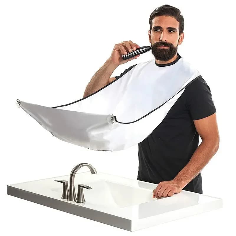 Männliche Rasierschürze, Bartfänger, Umhang, Pflege, Lätzchen, Gesicht, rasiertes Haar, Lätzchen für Erwachsene, Rasierer, Reinigung, Friseur,