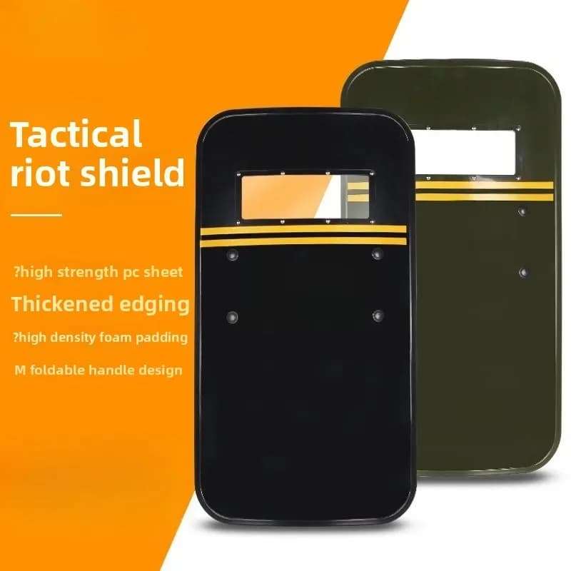 Dropshipping PC Riot Shield Sicherheitsausrüstung Handgehaltener Schutzschild Robuster Quadratischer Aufstandsschutzschild