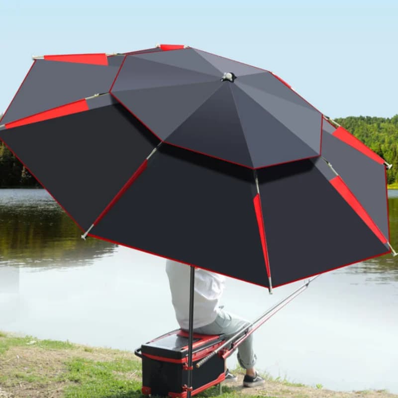 Angeln Sonnenschirm 360-Grad Einstellbar Anti-UV Regendicht Camping Sonnenschirm Tragbare Große Outdoor Schatten